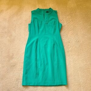 White House Black Market Emerald Green Sleeveless Sheath Dress